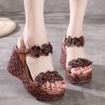 Women's wedge high-heeled sandals, Balanced Heel – RV708 - Image 3