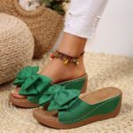 Women's Wedge Heel Platform Slippers, Wide Strap, Sandal & Slipper – RV30082 - Image 5