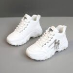 Women’s Height-Increasing Wear-Resistant Korean Style College Sneakers, Sneaker & Kades – WR198 - Image 3