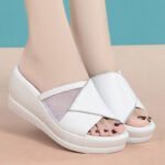 Thick sole, wedge heel, platform sole women's shoes, Balanced Heel - RV722 - Image 2