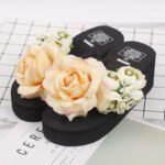 Flower Flip-Flops Women's summer Beach Shoes, Balanced Heel – RV715 - Image 4