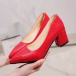 Shallow Mouth, PU Slip-on Pointed Toe High Heels for Women, Style Shoes – RV2559 - Image 4