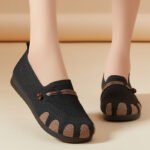 Women's casual shoes, spring style, low-cut mesh shoes, Canvas & Loafer – DS158 - Image 4