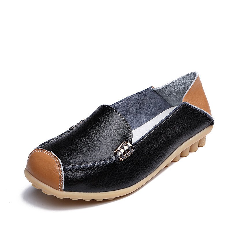black New Spring/Summer Single Shoes, Women’s Shoes, Lace-up Flat, Canvas & Loafer – DS148 - Image 1