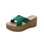 Thick Sole Beach Sandals, Wedge Heel Slippers for Women, Balanced Heel – RV732 - Image 3