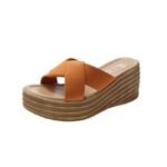 Thick Sole Beach Sandals, Wedge Heel Slippers for Women, Balanced Heel – RV732 - Image 6