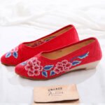 Women’s Pointed-toe old Beijing cloth shoes, Canvas & Loafer – DS152 - Image 2