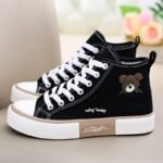 Pocket Bear High-Top Shoes, Women’s Canvas Shoes, Sneaker-STRV2496