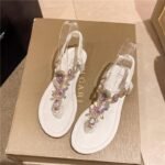 Women’s Summer Flat Sandals — Versatile Glass Roman Style Flip-Flops. Sandal & Slipper-STRV184 - Image 4
