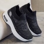 Women’s shoes, new style, soft-soled, thick-soled height-increasing single shoes, Canvas-STWR61