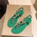 Women’s Summer Flat Sandals — Versatile Glass Roman Style Flip-Flops. Sandal & Slipper-STRV184 - Image 3
