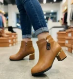 Pointed Toe Thick Heel Inner Motorcycle Boots For Women, Boot Shoes-STNC28