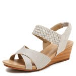 Women's wedge sandals, summer open-toe, comfortable Balanced Heel – RV742 - Image 3