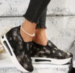 Women’s Korean Style Lace Mesh Inner Elevated Platform Bottom Casual Shoes, Kades-STWR86 - Image 4