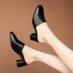 Women’s New Style Half-Slipper Sandals with Chunky Heel, Box heel-STRV1119