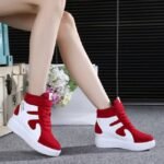 Korean Style Women’s Fashion Velcro Thick-Soled Inner Heightening Platform Shoes, Kades-STRV2242