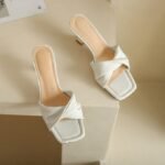 Women’s square Toe chunky heel Mid heels outdoor sandals, Pencil Heel-STRV1275