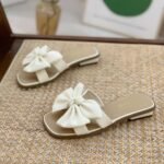 Bow Wedge Heel Soft Bottom Slippers for Women, Sandal & Slipper-STRV30057