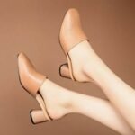 Women’s New Style Half-Slipper Sandals with Chunky Heel, Box heel-STRV1119 - Image 3