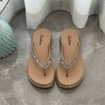 Women’s summer plus-size wedge flip-flops- trendy, Sandal Slipper-STRV273