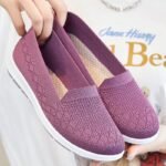 Women’s Shoes, Old Beijing cloth shoes casual breathable flat single shoes. Canvas-STDS63