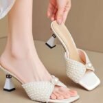 Style Mid-Heel Stiletto Open-Toe Sandals/Mops for Women, Pencil Heel – STRV1511 - Image 3