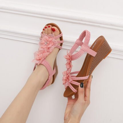 Women's wedge Roman sandals, summer bohemian style, Balanced Heel – RV743