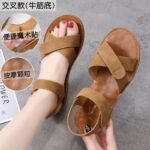 Women’s summer flat Velcro sandals — soft-soled, Korean style. Sandal & Slipper-STRV189 - Image 3