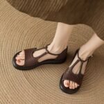 Retro Summer New Style Woven Hollow-out Flat Sandals for Women, Style Shoes – RV2594