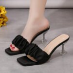 Popular Half-Slippers Closed-Toe Sandals for Women, Pencil Heel-STRV1267