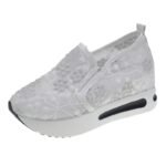 Women’s Korean Style Lace Mesh Inner Elevated Platform Bottom Casual Shoes, Kades-STWR86 - Image 2