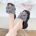 Bow-Tie Wedge Heel Platform Fashion Roman Women’s, Balanced Heel-STRV518