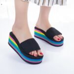 Women’s summer plus-size wedge flip-flops- trendy, Balance Heel-STRV356