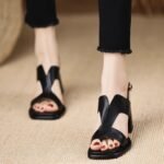 Summer open-toe Roman sandals, new retro-style comfortable, Box Heel – RV1548 - Image 2