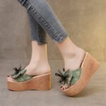 New export style slip-on fashion platform wedge sandals, for Women, Balance Heel-STRV588