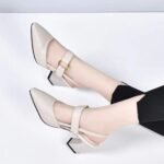 Chunky Heel, High Heel, Fashionable Casual Women’s Shoes, Box Heel-STRV1390 - Image 3