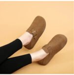 Slip-on single shoes with heel, new style, Canvas & Loafer – DS163 - Image 4