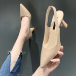 Pointed Toe Chunky Heel High Heels Women’s Shoes, Box Heel-STRV1286
