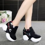 Women’s Casual Single Shoes Versatile High Heel Student Sneakers, Kades-STRV2050