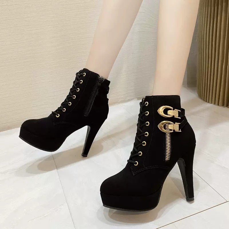 RV2072-2190 TK British style, platform boots, unique & versatile high-heeled Women’sboots, Boot Shoes-STRV2072 - Image 1