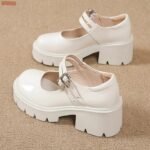 New Retro Heel Shoes with Skirts British Style for Women, Style Shoes – STRV2573