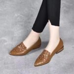 chunky heel, soft sole, embroidered, hollowed-out, breathable, Style Shoes – RV2593 - Image 5