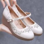 Wholesale wedge heel openwork loafers with one strap, Style Shoes – RV2596