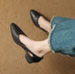 Women's Fashionable Soft Leather Pointed Toe, Box Heel – RV1543 - Image 3