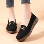 Versatile Metal Buckle Casual Shoes, Canvas & Loafer – DS160