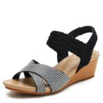 Women's wedge sandals, summer open-toe, comfortable Balanced Heel – RV742