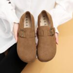Slip-on single shoes with heel, new style, Canvas & Loafer – DS163 - Image 2