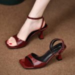 High-heeled strappy sandals for women, summer style, Pencil Heel – RV1546 - Image 3