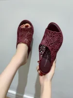 Fashionable & Breathable One-strap Women Shoes, Balanced Heel-STRV698