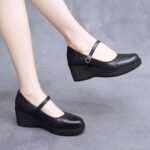 Wholesale wedge heel openwork loafers with one strap, Style Shoes – RV2596 - Image 2